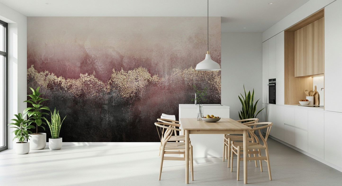 Gilded Rose Dusk Wall Mural - 2715899