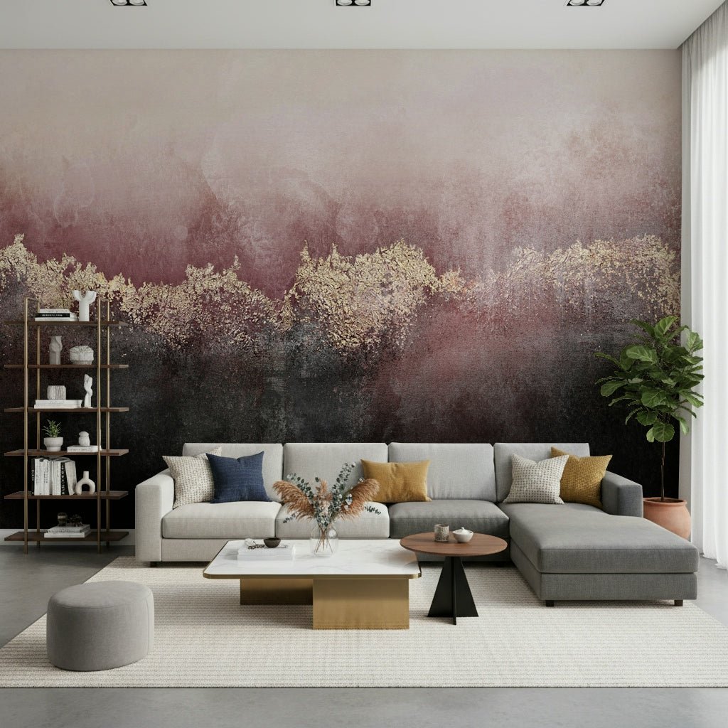 Gilded Rose Dusk Wall Mural - 2715899