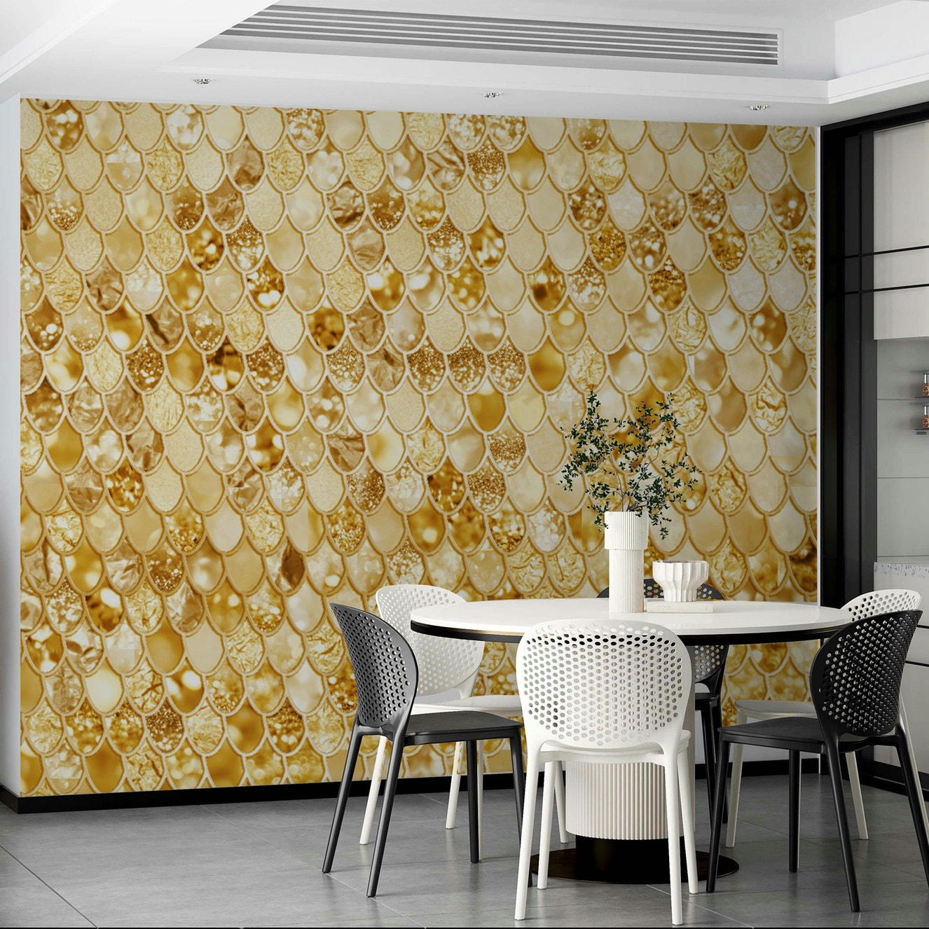 Gilded Scales Wall Mural