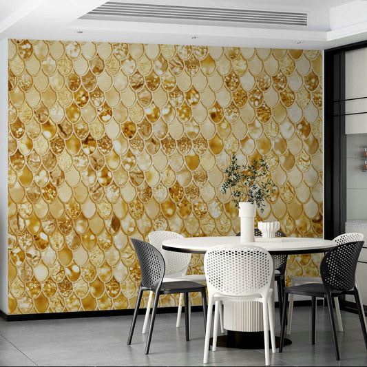 Gilded Scales Wall Mural