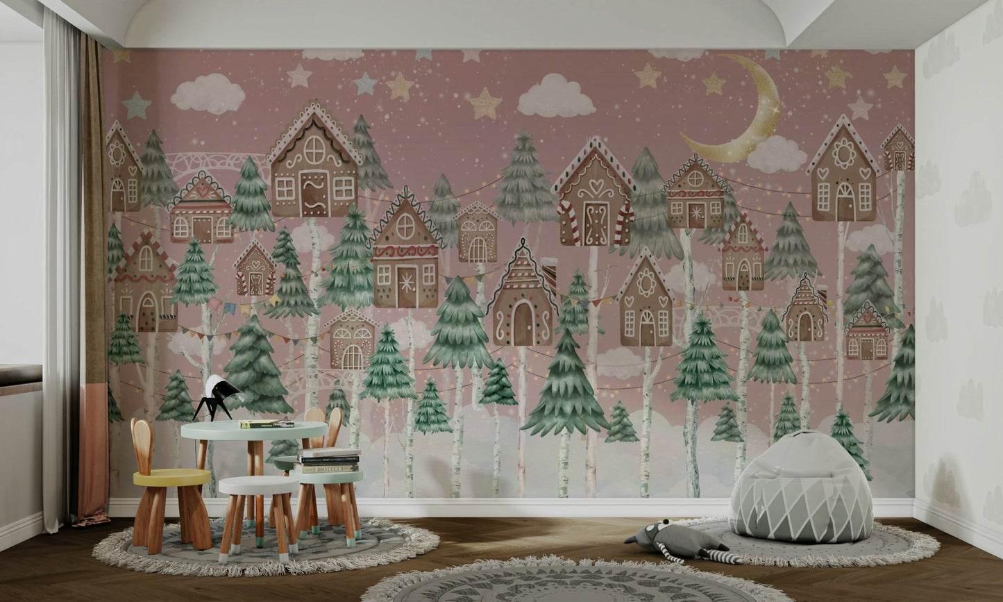 The colors are warm and sweet, with browns, pinks, whites, and light blue.

