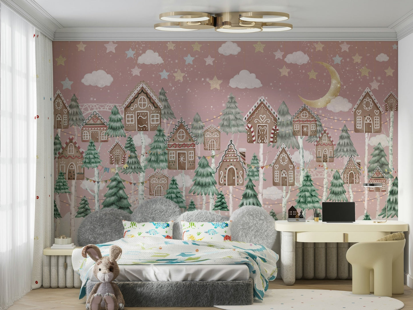 The background is a gentle, snowy landscape.

