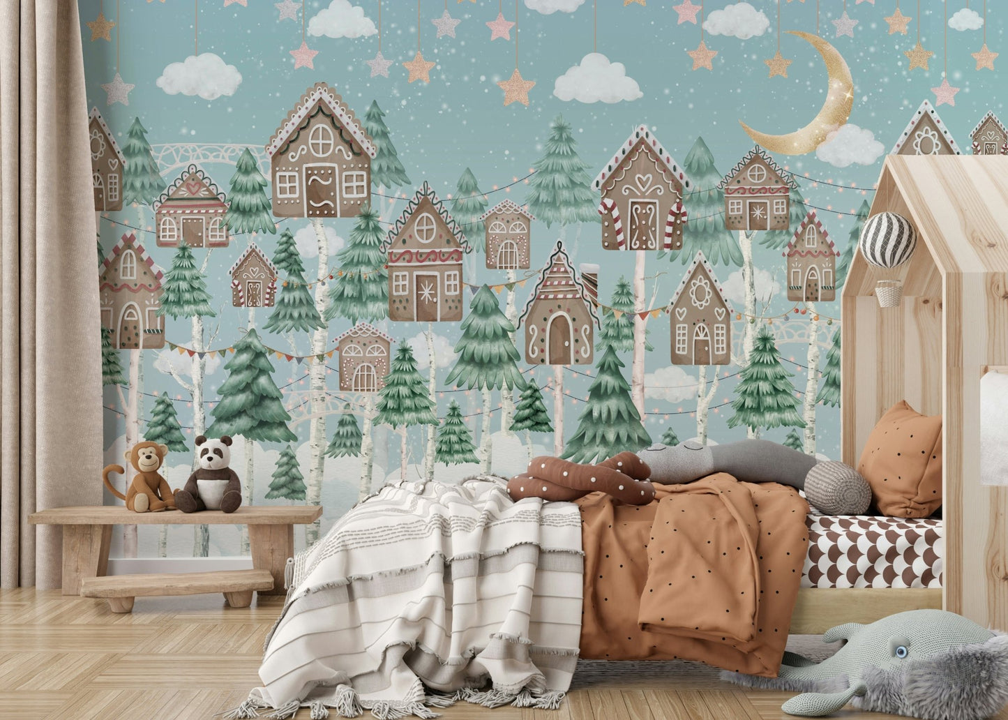 The ground is covered in white icing-like snow.

