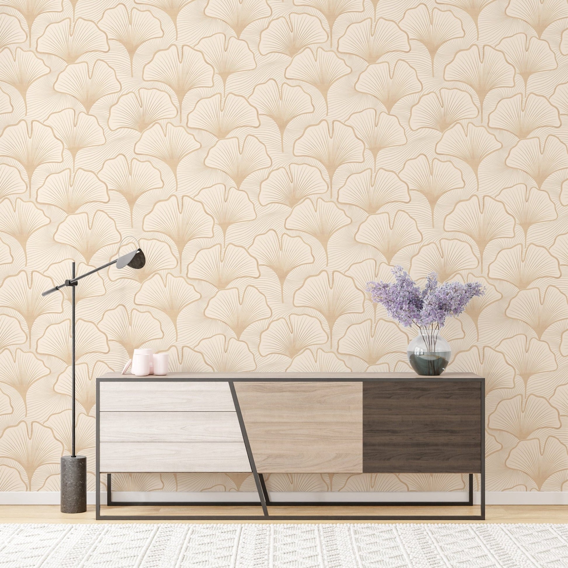 Elegant ginkgo design in soft tones GD158


