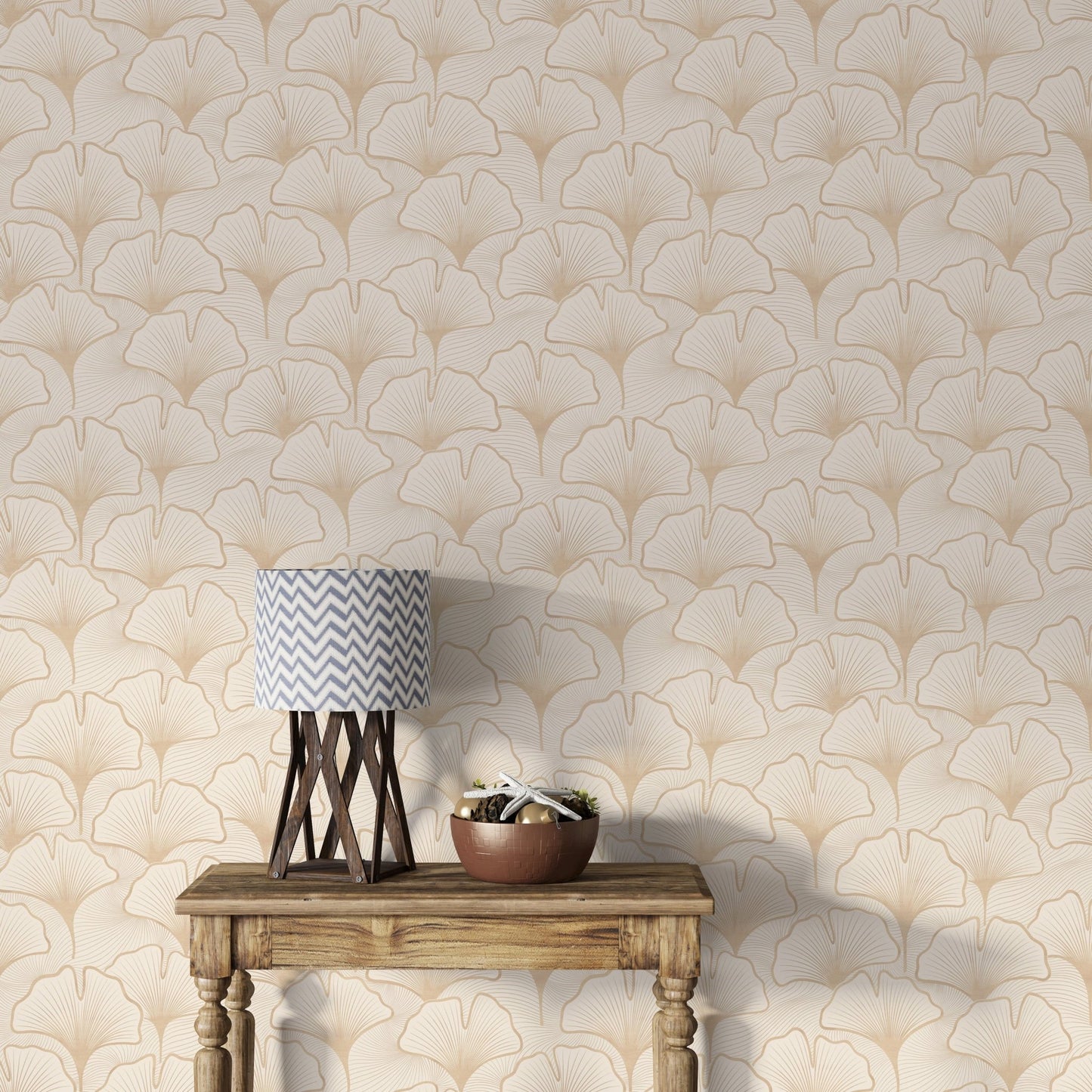Artistic ginkgo fan leaves wallpaper GD158



