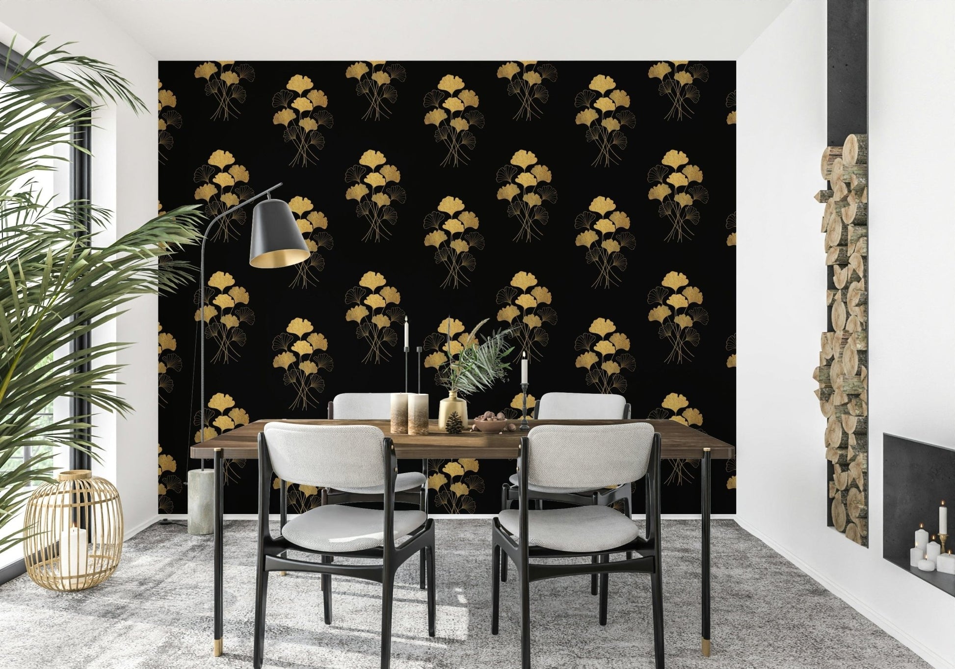 Ginkgo Luxury Gold Wall Mural