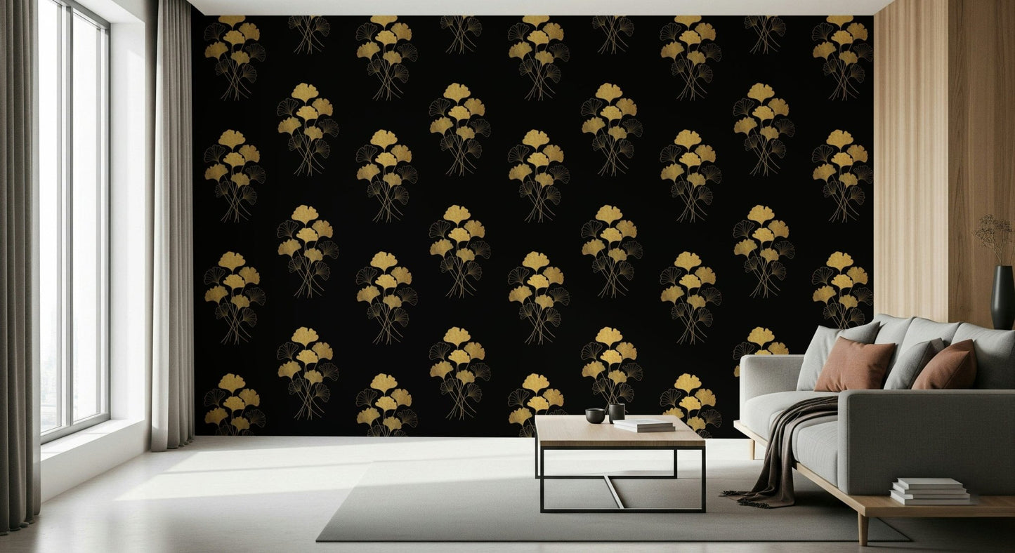 Ginkgo Luxury Gold Wall Mural
