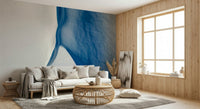 A graceful subtle pattern wall mural in cool, tranquil tones.