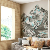 Minimal mural wallpaper with nature focus
