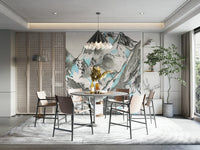 Wallpaper for walls with soft blue gradients
