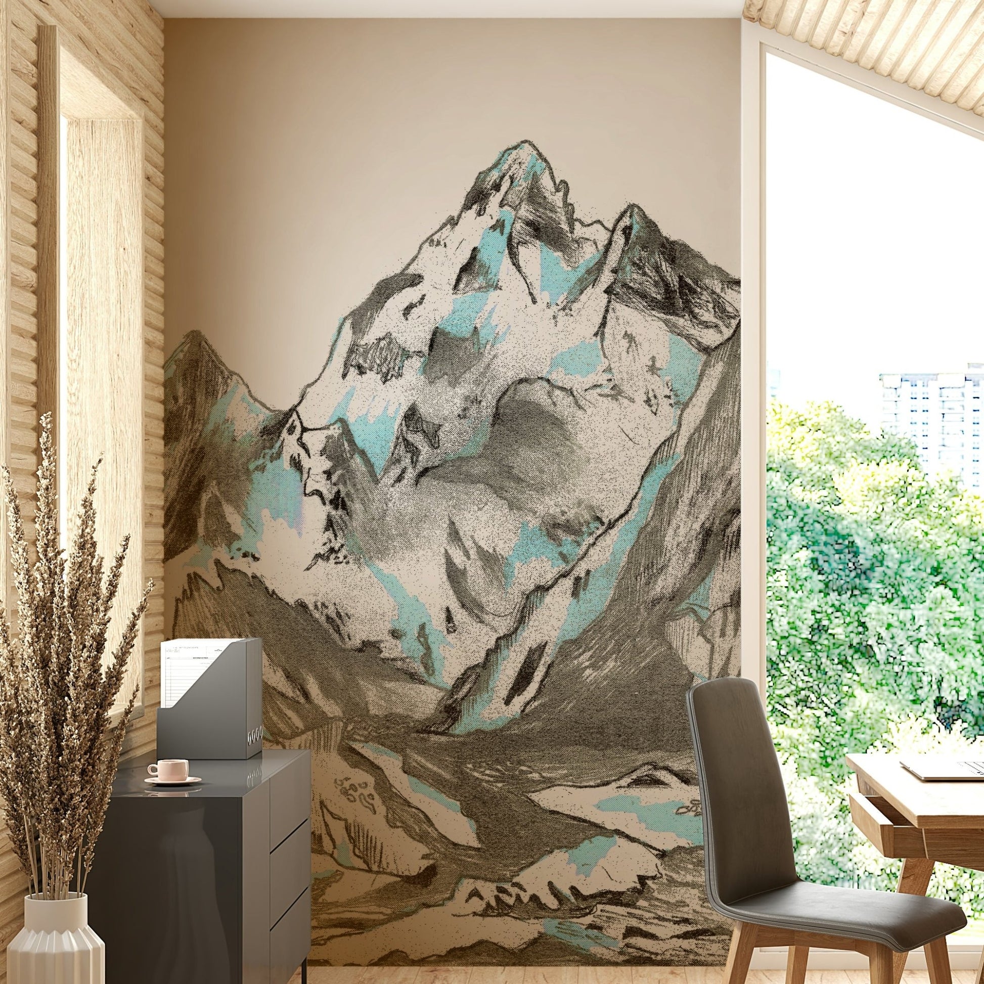 Peaceful glacier wallpaper for modern interiors
