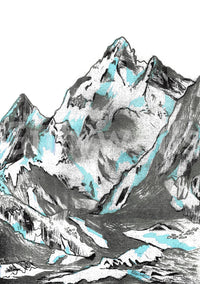 Abstract glacial wall art for bedrooms
