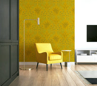 Floral damask wallpaper design.

