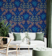 Elegant damask wall covering.

