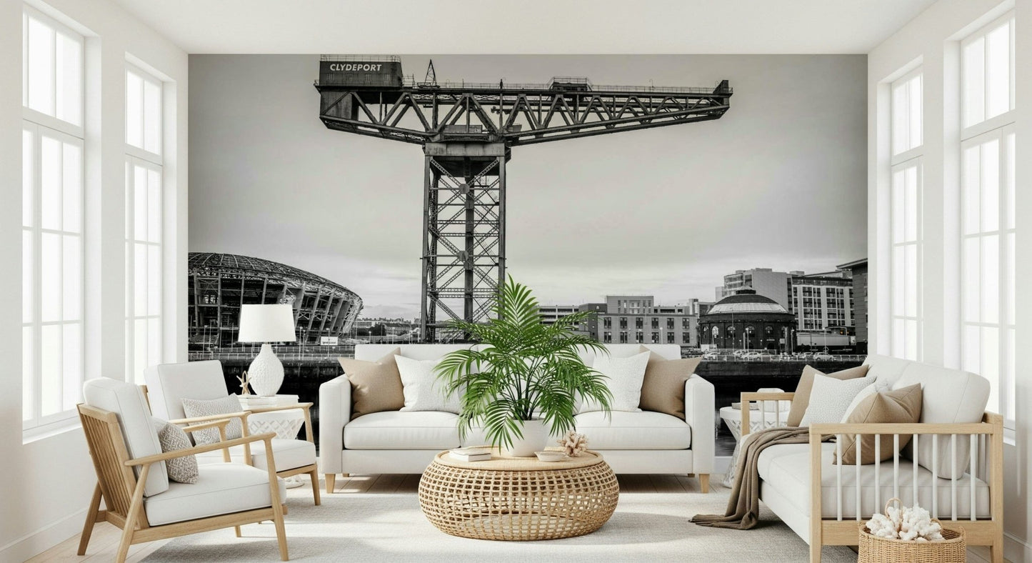 Historic architectural street scene for a professional boardroom feature wall.