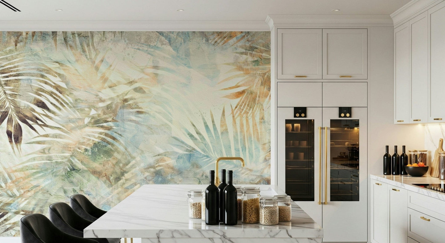 A classic tropical theme wallpaper for walls.