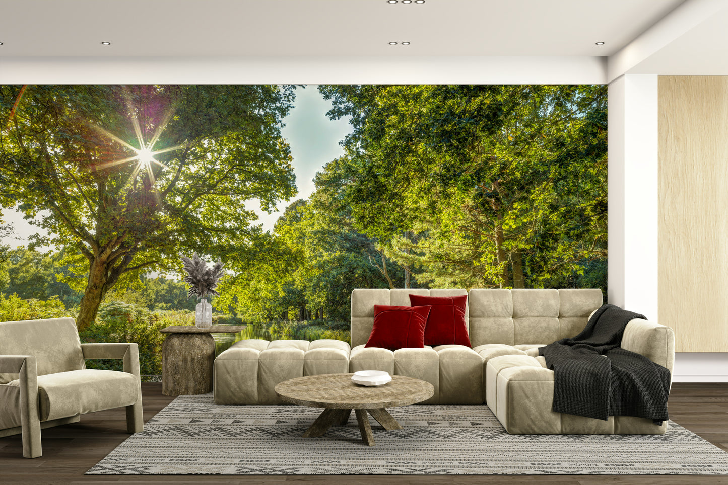 There are water droplets on the leaves.

