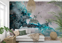 A serene fluid design wall mural for your decor.