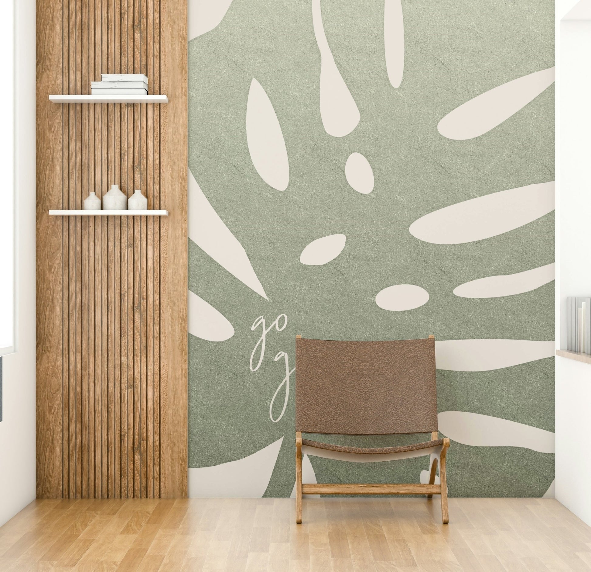 Modern greenery wall mural for rooms

