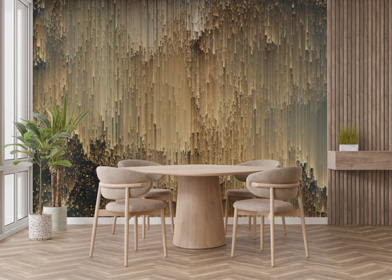 Gold Falling Light Pixels wallpaper for walls A723