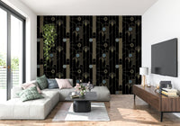 Golden Arcadia Harmony Deco Wallpaper⁠