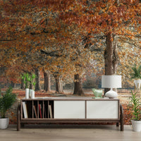 Golden autumn scenery mural for living rooms

