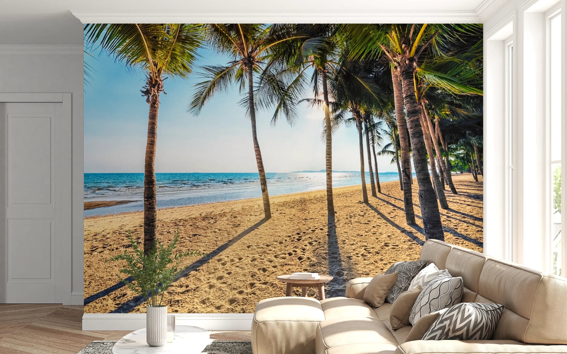 Golden Beach Palms Wall Mural