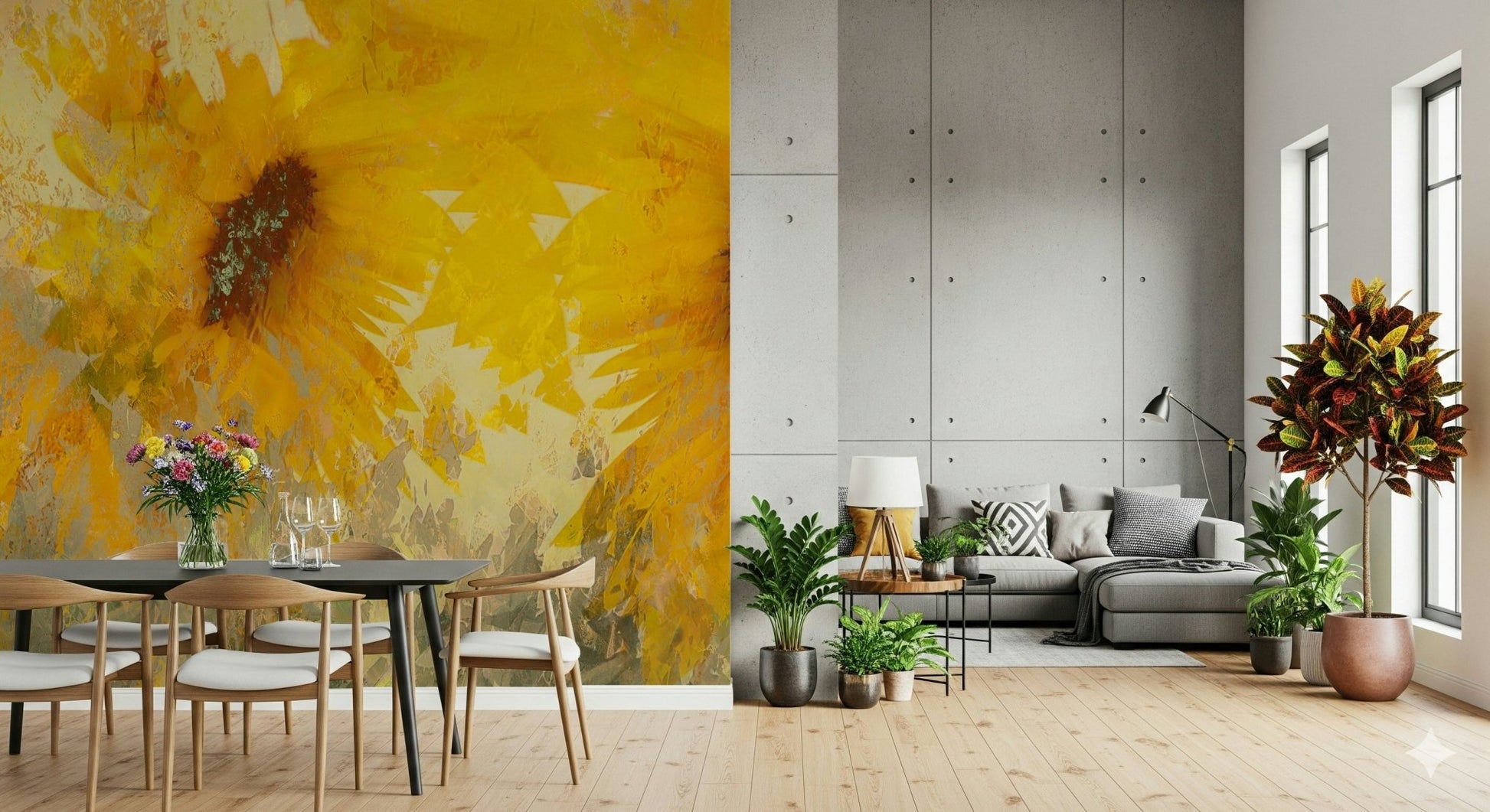 A classic soft floral wallpaper for walls., GD5257
