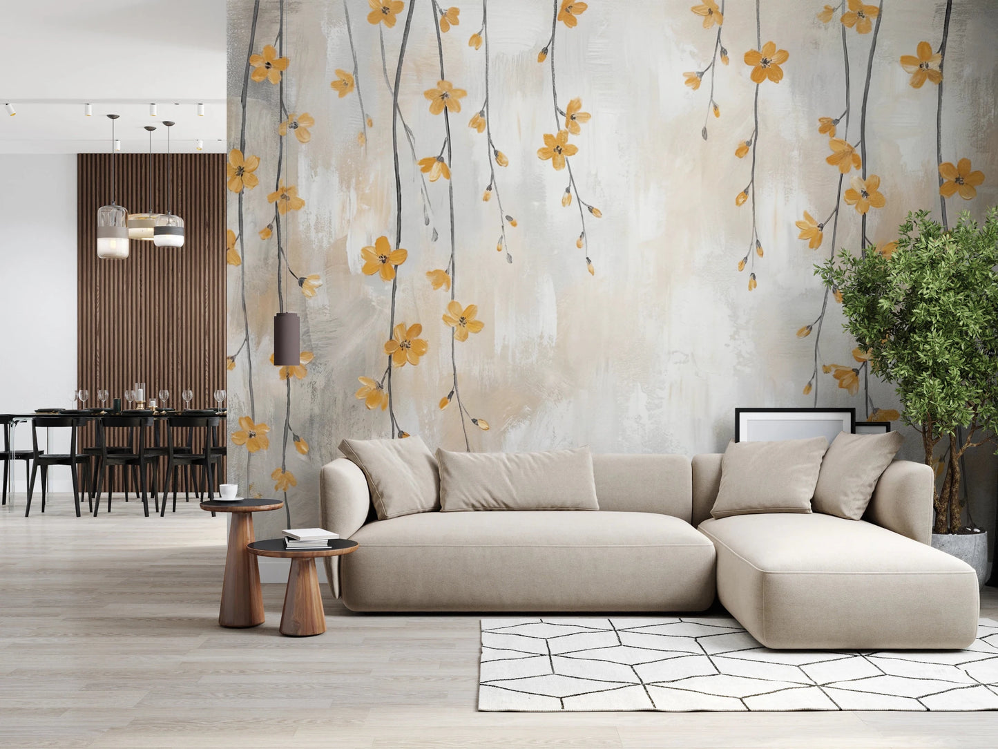 Spring bloom removable mural for bedroom walls