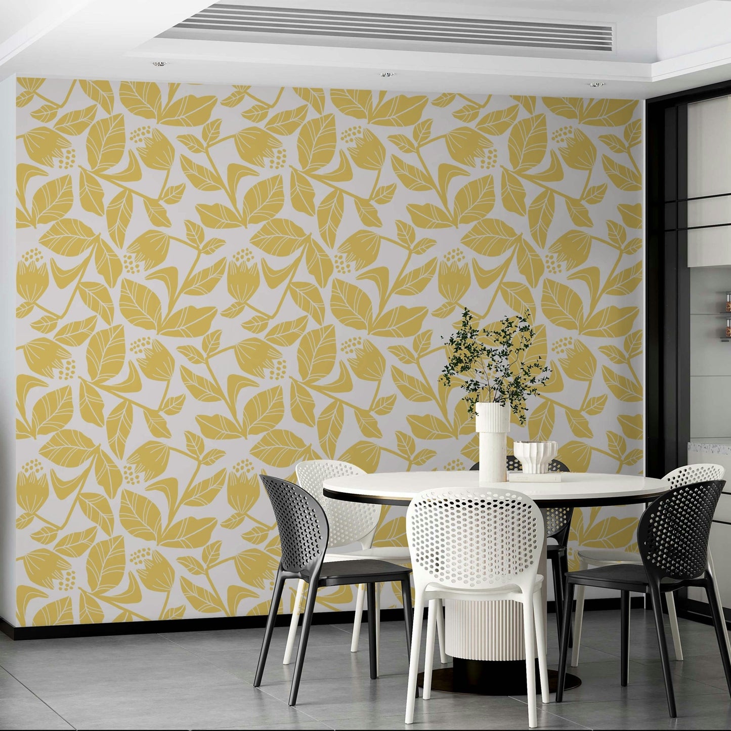 Metallic accents or shimmering finish