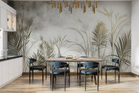 Contemporary golden grass wall decor
