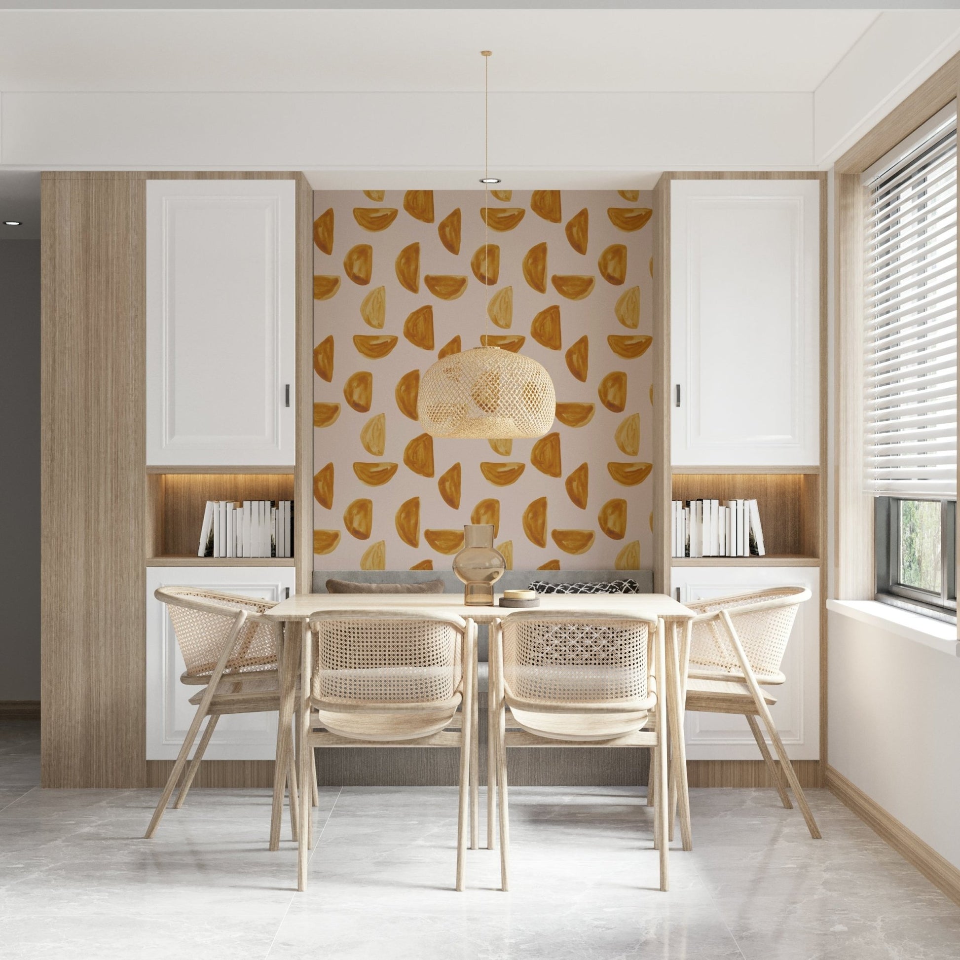 Contemporary Golden Brushstrokes Wallpaper abstract wall covering