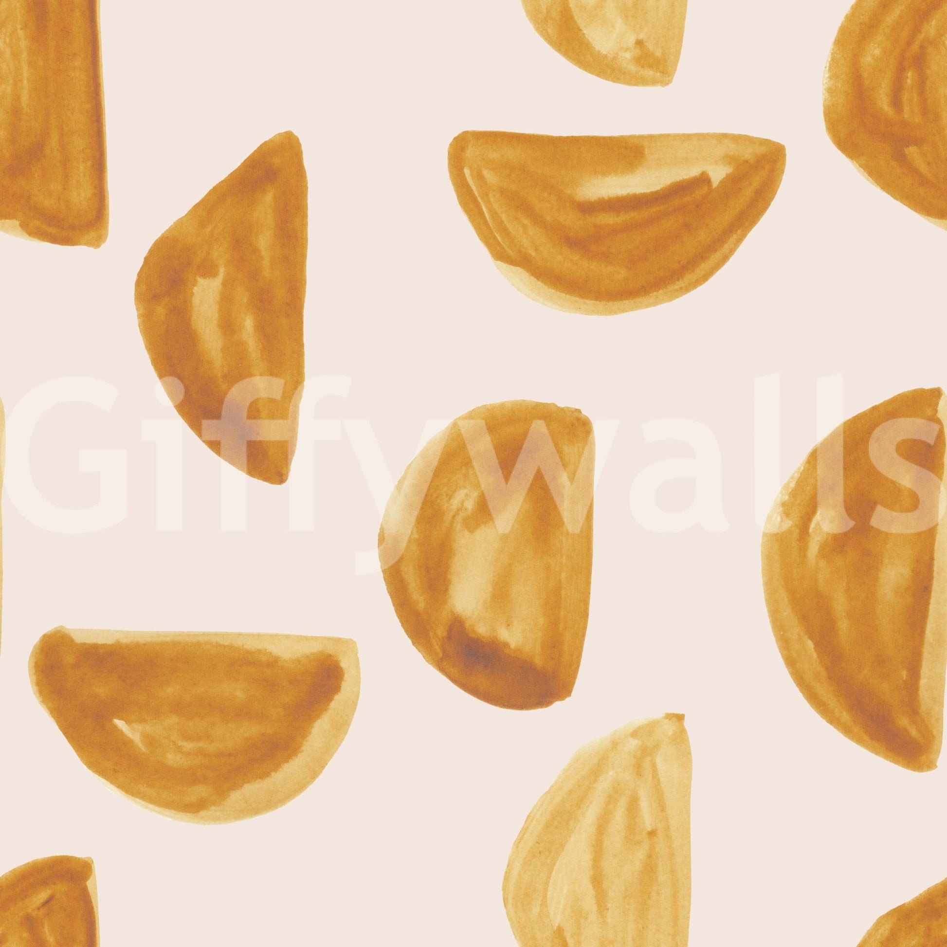 Refreshing Golden Brushstrokes Wallpaper with artistic abstract design