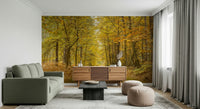 Sunlit rays element on Golden Canopy Trail Wall Mural design.