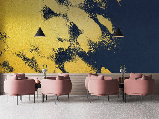 Golden Color Brush Strokes Wallpaper Mural A170