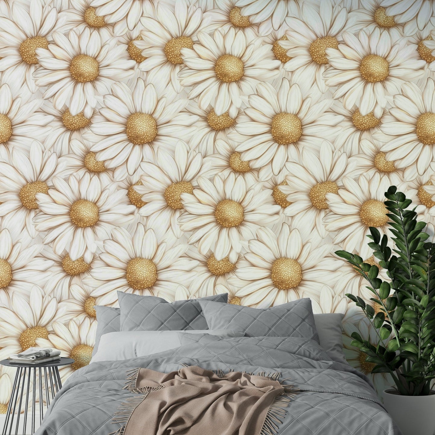 Elegant golden daisies on soft background

