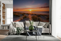Minimalist landscape wall mural in a luxury guest room, GD7888