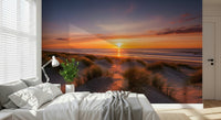 Golden Dune Dawn Wall Mural for a sophisticated dining area, GD7888