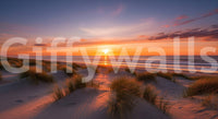 Golden Dune Dawn Wall Mural showcasing artistic curved dunes, GD7888