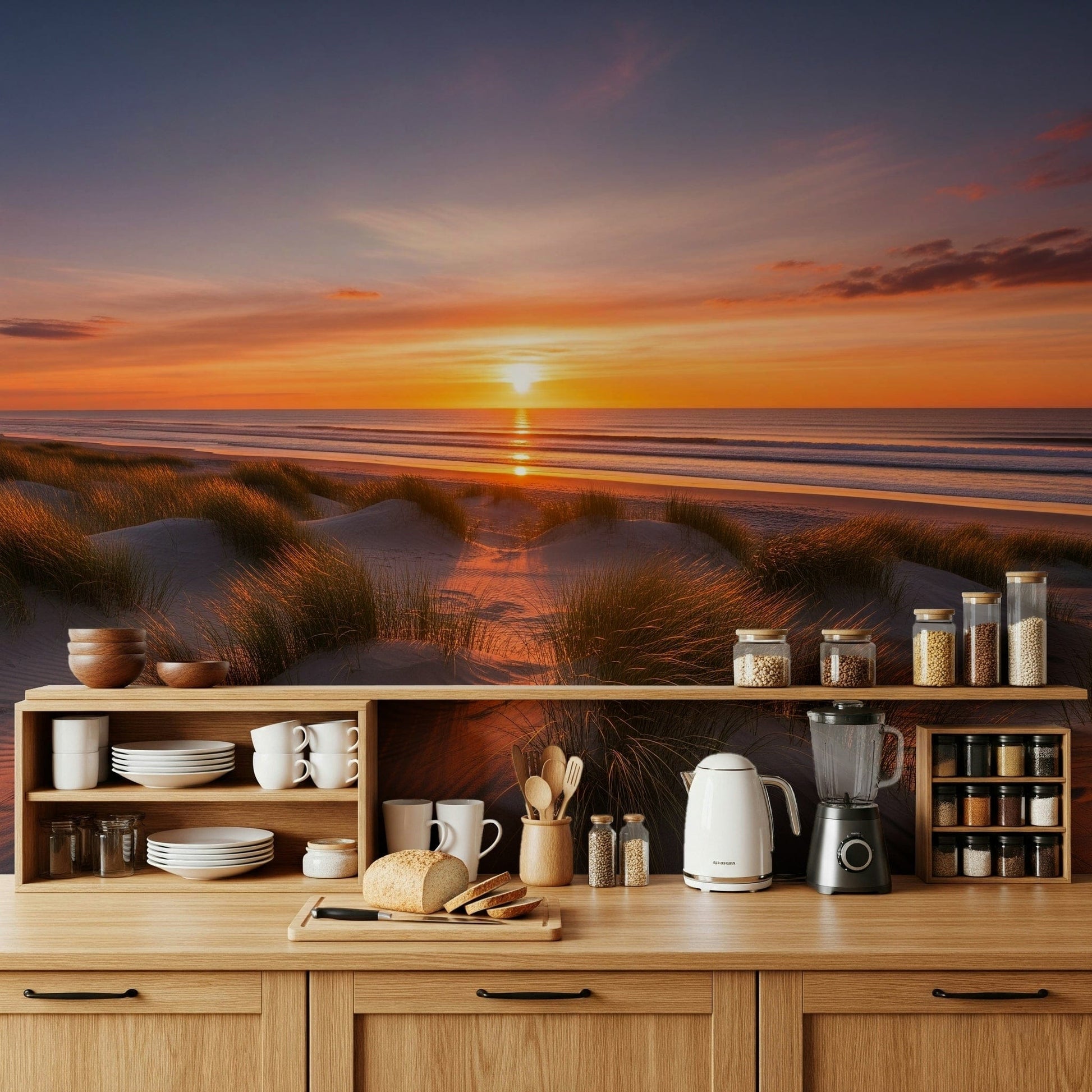 Sun-drenched desert scene wallpaper for a nursery wall, GD7888