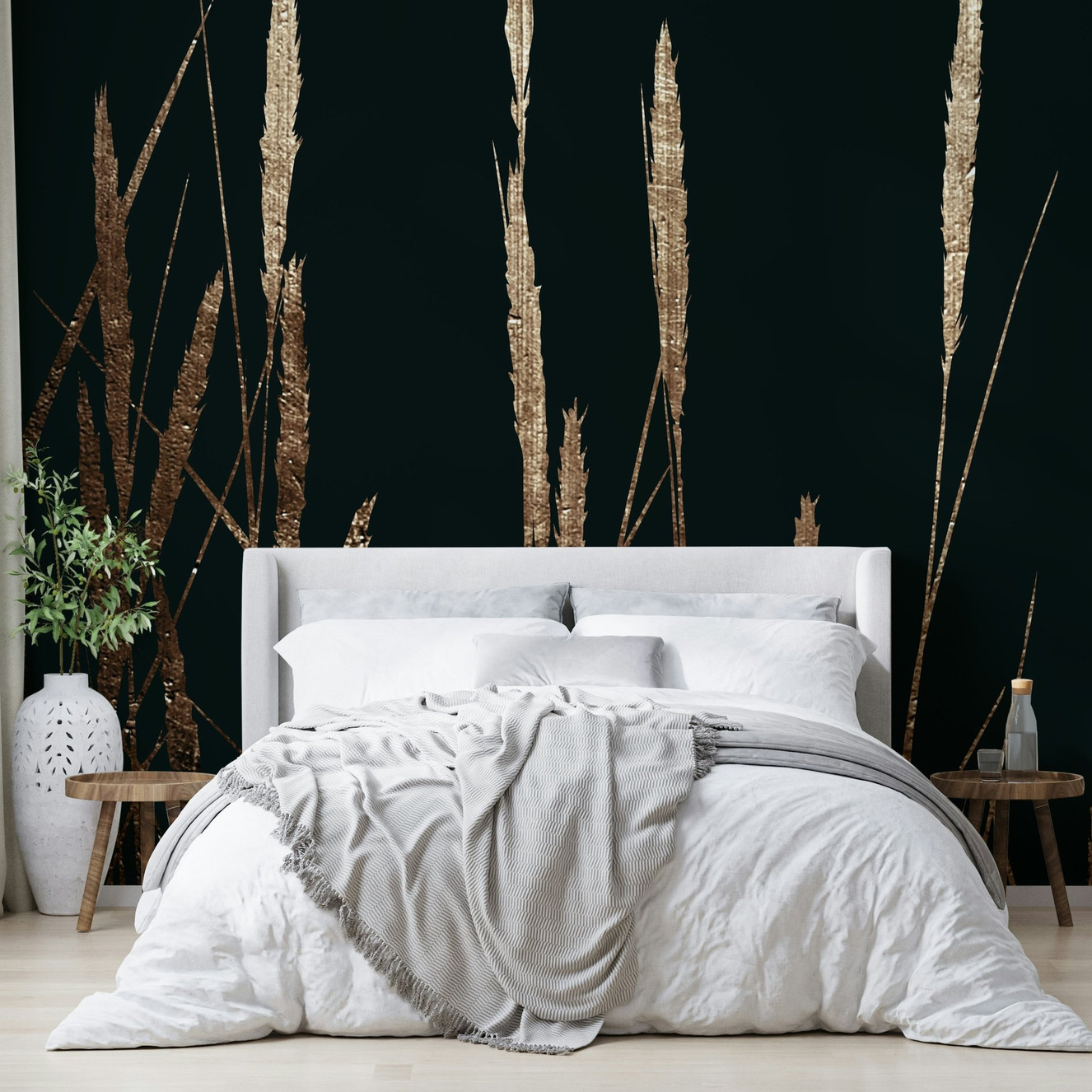 Expansive fields bathed in golden light.

