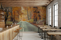 Rustic woodland path wall covering, GD2027