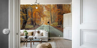 Peaceful forest mural with sunlight, GD2027