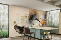 Wall mural with radiant ginkgo foliage and soft textures., GD1604