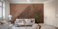 Geometric Golden Grid Nature Mural
 C481