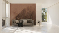 Forest Glam with Golden Grid Wallpaper C481
