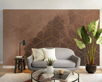 Golden Lattice Forest Scene Wall Decor
 C481