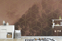 Chic Gold Patterned Forest Wallpaper C481
