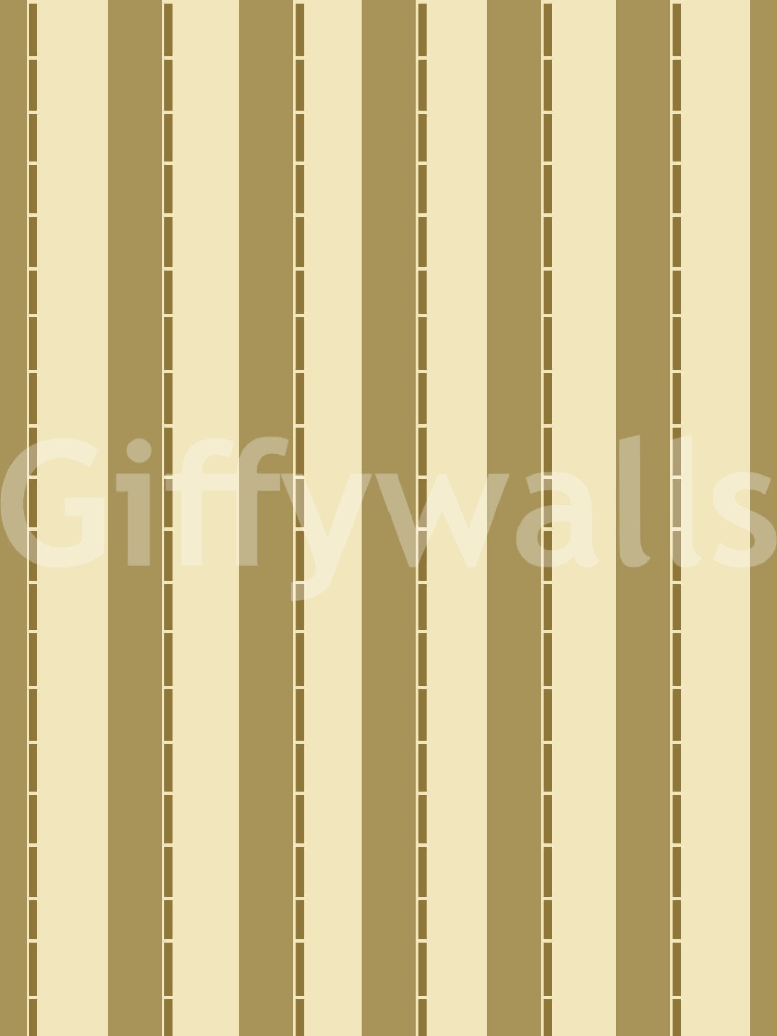 Structured Golden Grid Stripes Wallpaper in golden tones with balanced stripe spacing