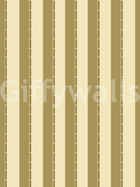 Structured Golden Grid Stripes Wallpaper in golden tones with balanced stripe spacing